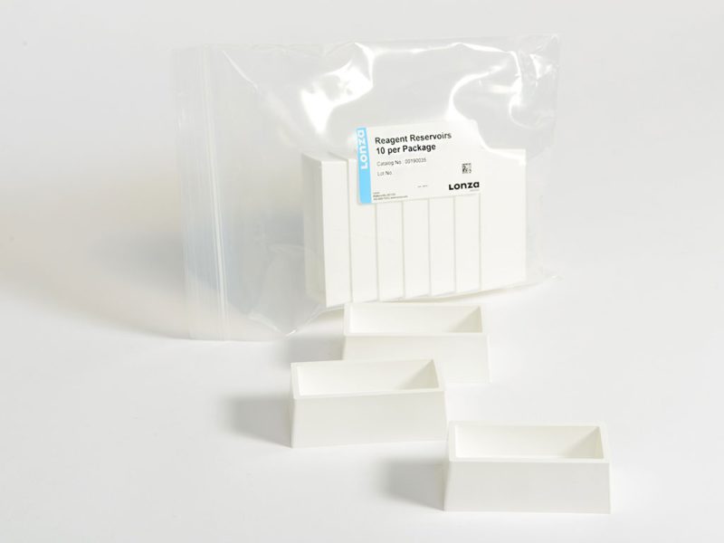 Package of Reagent Reservoirs, front view