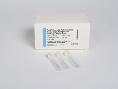 Pyrogen-Free Test Tubes 10x75mm with Caps